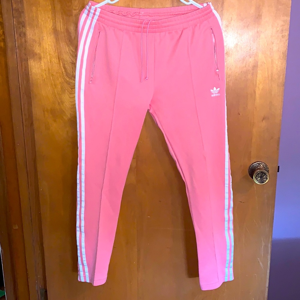 Adidas pink joggers
